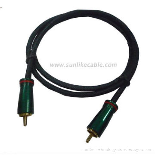 Audio Cable, 24K Gold-plated SCC Pin, OEM Orders are Welcome